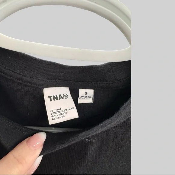 TNA Black Short Sleeve Baby Tee - Picture 2 of 7